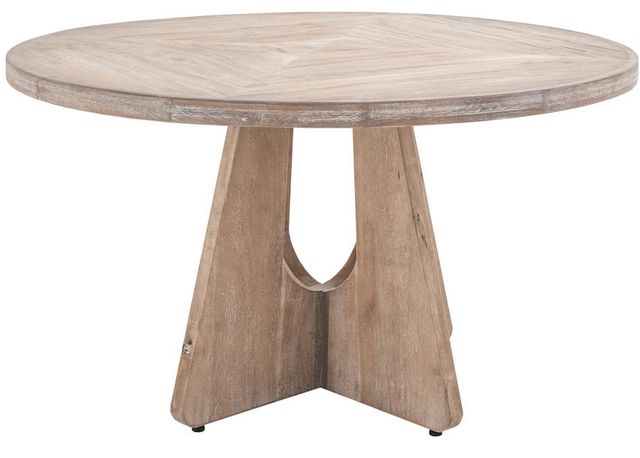 International Furniture Direct Balam White Round Dining Table-0