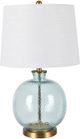 Crestview Collections Wilde Aqua and Gold Hammered Glass Table Lamp-0