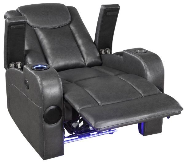 Homelegance® Turbo Gray Power Recliner-2