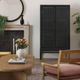 TOV Furniture Amara Charcoal Woven Rattan Cabinet-1