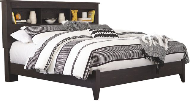 Signature Design by Ashley® Reylow Dark Brown King Bookcase Bed-0