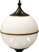 Harp & Finial® Benedict Black/Brass/Milk Glass Globes Chandelier-2