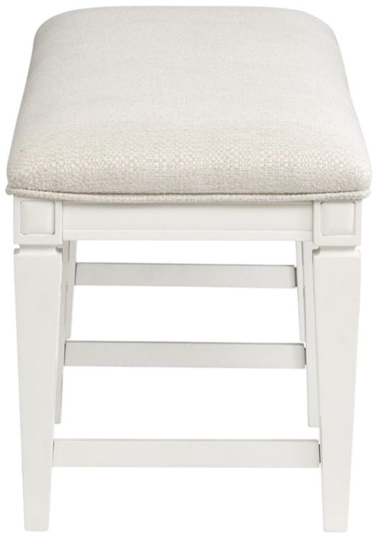 Magnussen Home® Willowbrook Egg Shell White/Natural Upholstered Bench-2