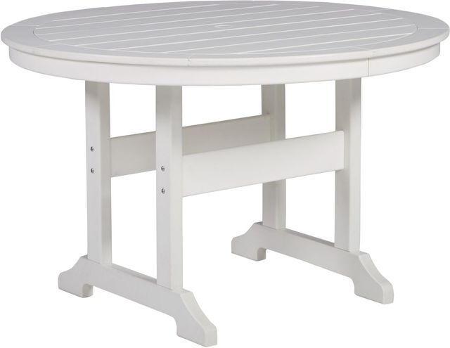Signature Design by Ashley® Crescent Luxe White Aluminum/Polyethylene Outdoor Dining Table-0