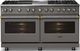 Viking® 5 Series 60" Damascus Gray Pro Style Dual Fuel (LP) Range with Brushed Brass Trim-4