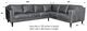 Luke Home Ava 2-Piece Bomber Gray Sectional-1