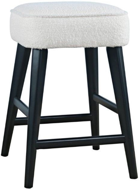 Jofran Inc. Urban Archive Wes Black/White Upholstered Backless Counter Stool-0