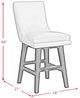 Elements International Villanova Espresso Swivel Counter Stool-2