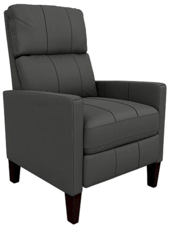 Best® Home Furnishings Customizable Janae Leather Manual High Leg Recliner with Espresso Legs-0