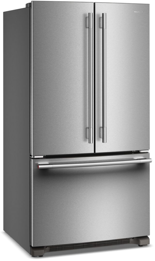 KitchenAid® 36" 25.2 Cu. Ft PrintShield® Stainless Steel French Door Refrigerator with Internal Water Dispenser-4