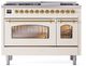 Ilve® Nostalgie II Series 48" Antique White Pro Style Dual Fuel Range-3