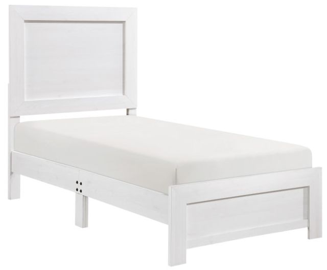 Mazin Furniture Corbin White Twin Panel Bed-0