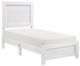 Mazin Furniture Corbin White Twin Panel Bed-0