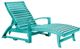 C R Plastic St. Tropez Turquoise Chaise Lounge with Hidden Wheels-0