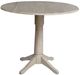 John Thomas Furniture® Dining Essentials Taupe Gray Drop Leaf Table Top with Taupe Gray Transitional Pedestal Base-0