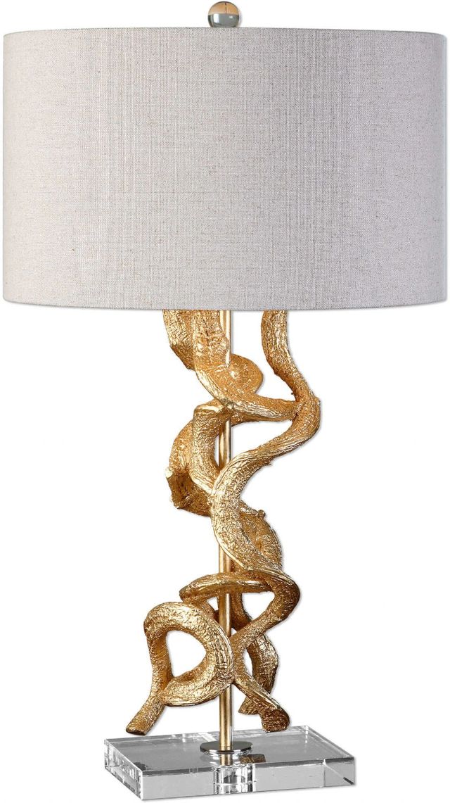 Uttermost® Twisted Vines Gold Leaf Table Lamp-0