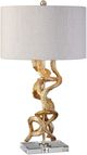 Uttermost® Twisted Vines Gold Leaf Table Lamp-0
