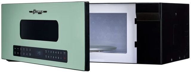 Unique® Appliances Classic Retro 1.2 Cu. Ft. Summer Mint Green Over The Range Microwave-3