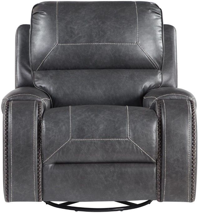 Steve Silver Co. Keily Dove Gray Manual Swivel Glider Recliner-2