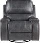 Steve Silver Co. Keily Dove Gray Manual Swivel Glider Recliner-2