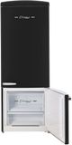 Unique Appliances Classic Retro 28" 17 Cu. Ft. Matte Black Counter Depth Bottom Freezer Refrigerator-2