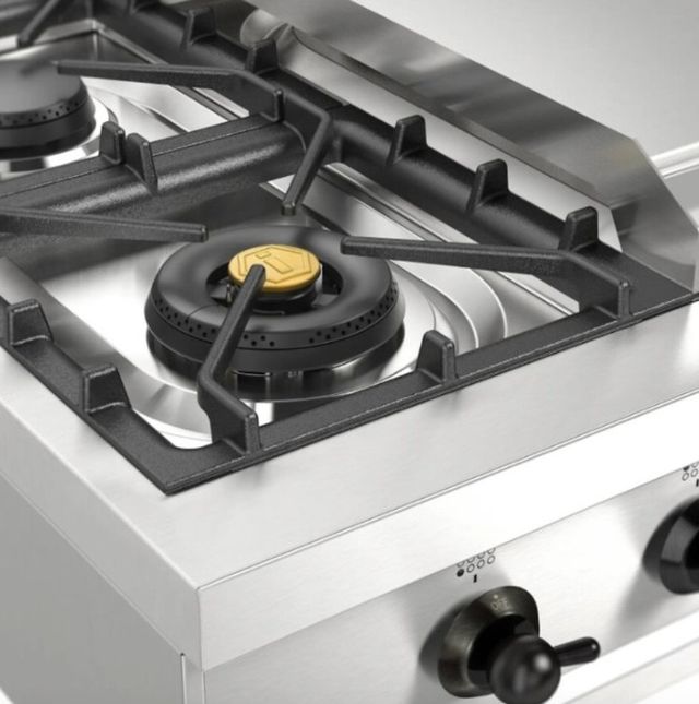 Ilve Nostalgie II 48” Stainless Steel Gas Rangetop with 8 Burners, Griddle and Burnished Trim-4