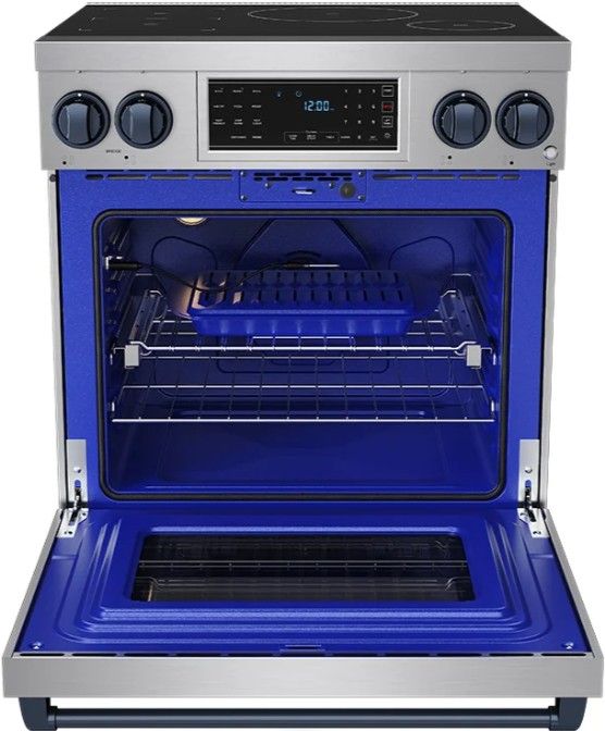 Thor Kitchen® Gordon Ramsay Collection 30" Stainless Steel Pro Style Induction Range with Tilt Panel Touch Control and Blue Trim-1