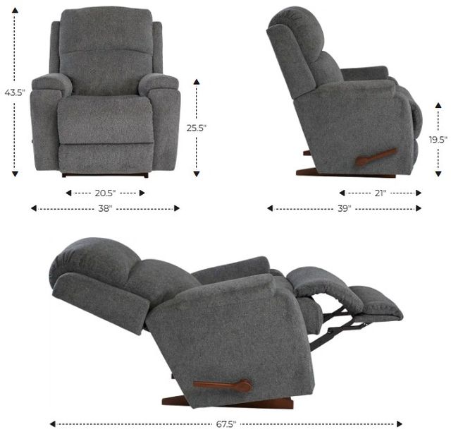 La-Z-Boy® Dorian Mineral Leather Manual Rocker Recliner-2