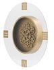 A & B Home Clear/Gold/White Round Gear Clock-1