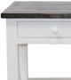 Million Dollar Rustic X Brace Brown/White End Table-1