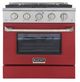 Kucht Professional KDF Series 30" Stainless Steel Pro Style Dual Fuel Range with Red Door-1