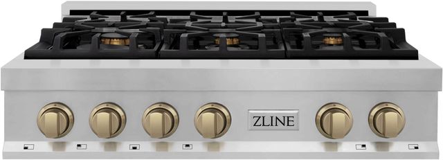 ZLINE Autograph Edition 36" Satin Stainless Steel Gas Rangetop-0