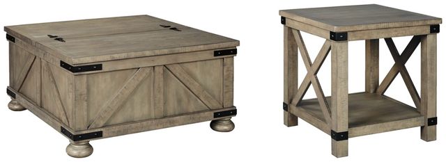 Signature Design by Ashley® Aldwin 2-Piece Gray Living Room Tables Set-0
