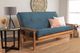 Kodiak Furniture Monterey Suede Navy/Butternut Full Futon with Mattress-1