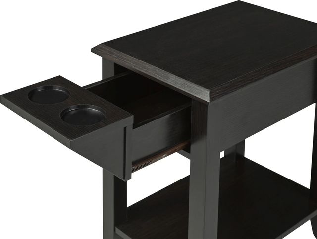 Brassex Inc. Midnight Black Accent Table-1