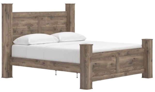 Signature Design by Ashley® Rusticott Brown King Poster Bed-0
