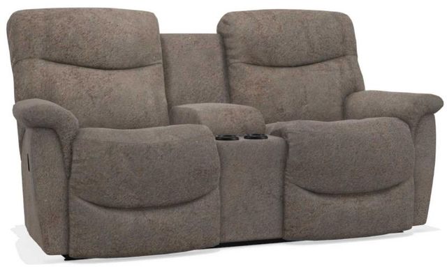 La-Z-Boy® James Steel Reclining Loveseat with Console-0