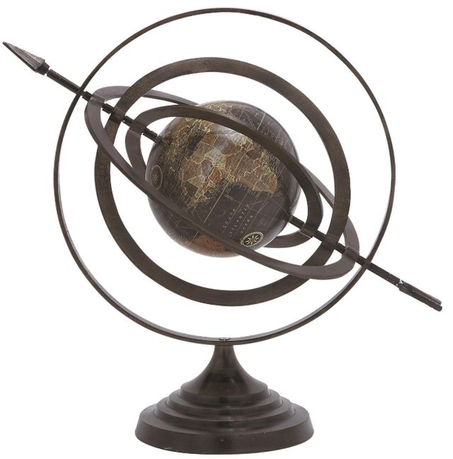 Deco Marche Black Compass Educational Globe-0