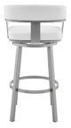 Armen Living Lorin White 26" Swivel Counter Stool-4