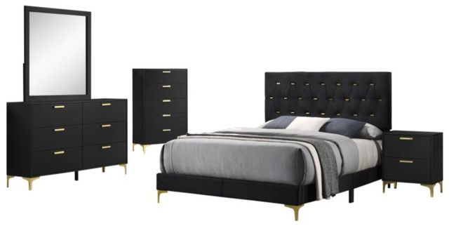 Coaster® Kendall 5-Piece Black California King Bedroom Set-0