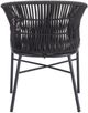 Zuo® Modern Freycinet 2-Piece Black/Gray Steel Outdoor Dining Arm Chair Set-4
