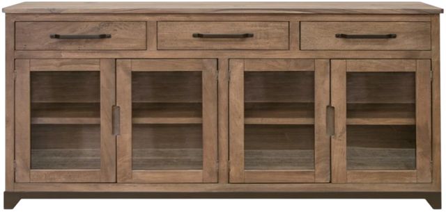 International Furniture Direct Natural Parota Brown Console-2