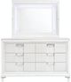 Elements International Twenty Nine White Dresser and Mirror-1