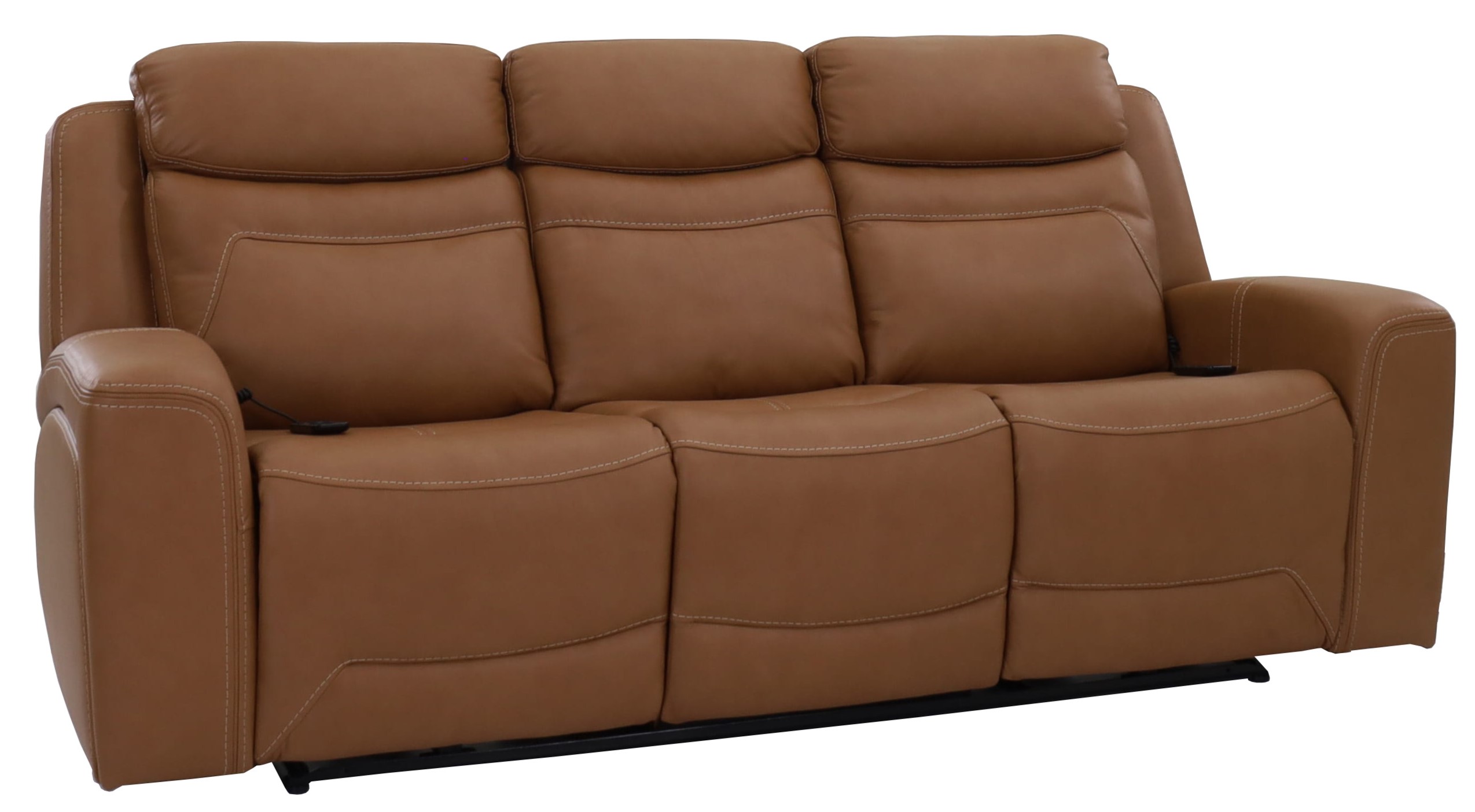 Kuka Home K Motion Butternut Leather Power Reclining Sofa
