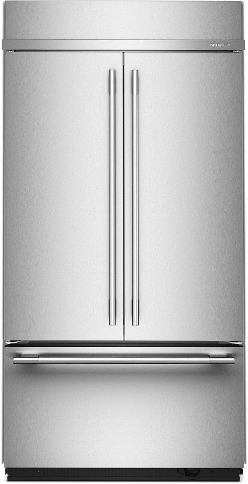 KitchenAid® 42" 24.2 Cu. Ft. PrintShield Stainless Steel Built In French Door Refrigerator with Platinum Interior-0