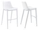VIG Furniture Modrest Jane 2-Piece White Counter Stool-0