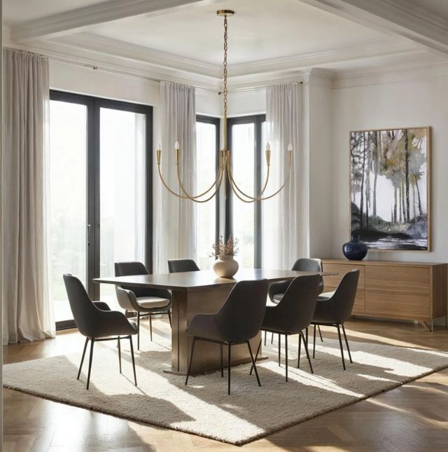 Renwil® Luzon Dark Antique Brushed Brass Chandelier-1