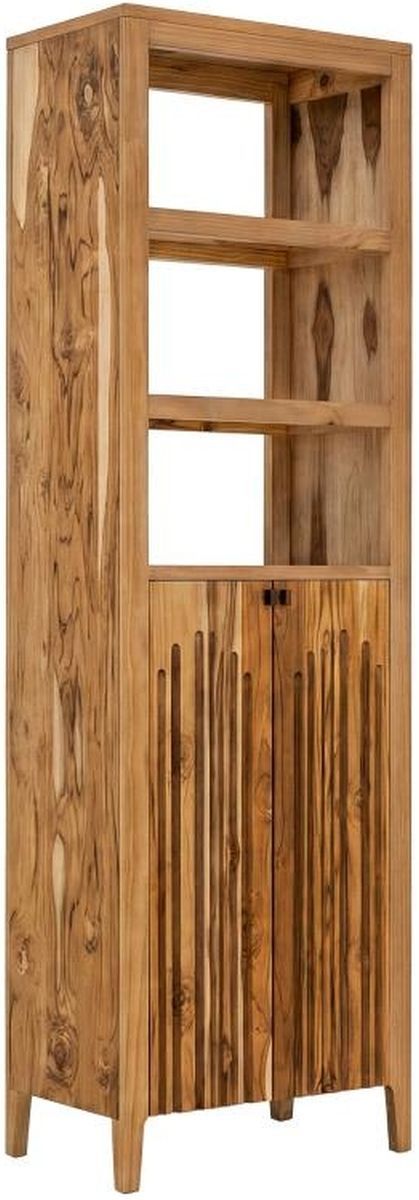 International Furniture Direct Savia Brown 2-Door Bookcase-0