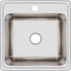 Elkay Lustertone® Classic Lustrous Satin 22" x 22" x 12-1/8" 1-Hole Single Bowl Drop-In Sink-1