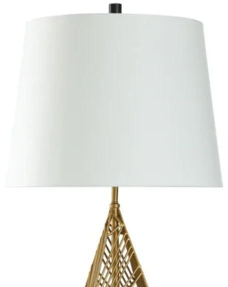 StyleCraft Black/Gold Veil/White Table Lamp-1
